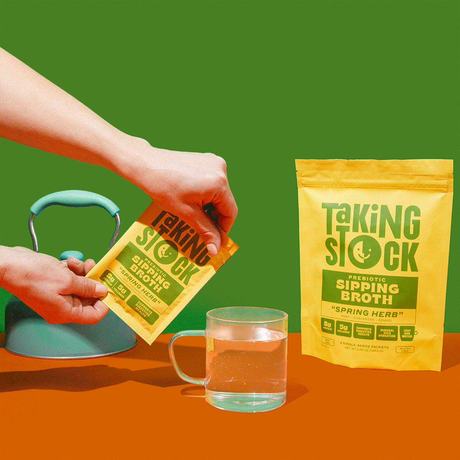 Prebiotic Sipping Broth, Spring Herb