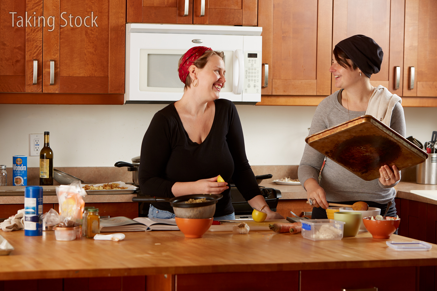 Taking Stock Founders Molly and Maddy in the kitchen